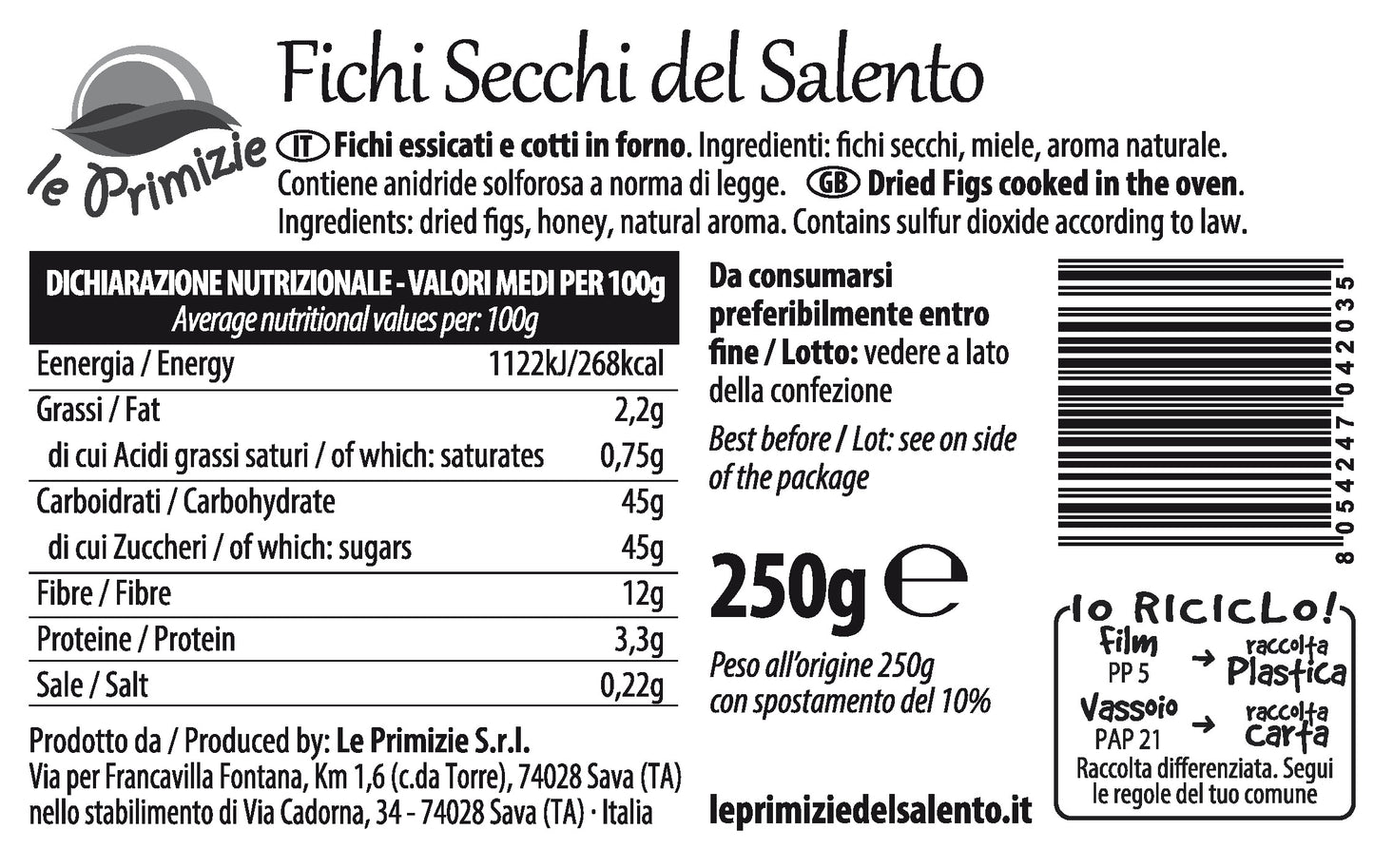 Fichi Secchi Cotti al Forno Accoppiati 250gr
