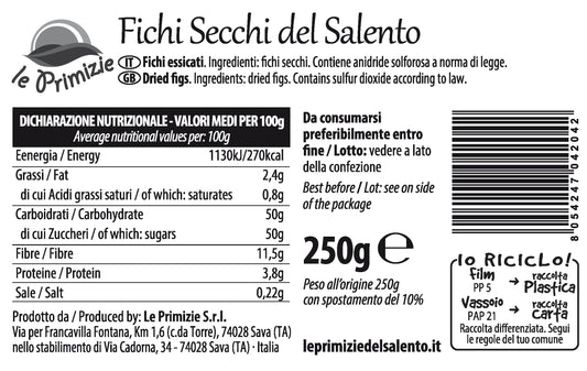 Natural Dried Figs Coupled 250gr