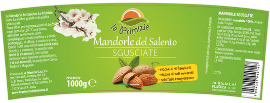 Mandorle Sgusciate Pugliesi - Secchiello da 1Kg