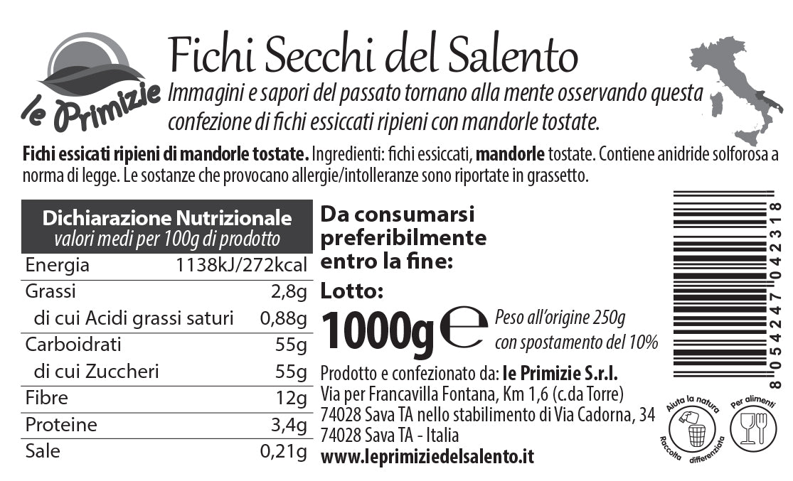 Coupled Natural Almond Dried Figs - 1Kg Bucket