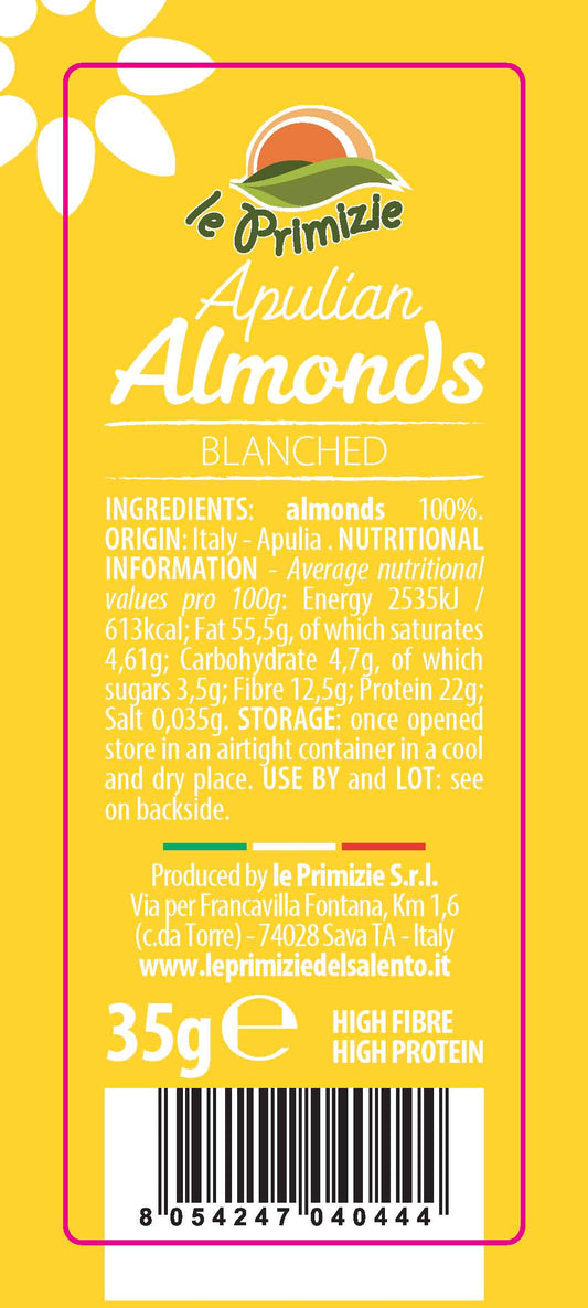 Apulian Peeled Almonds - Bag 35gr