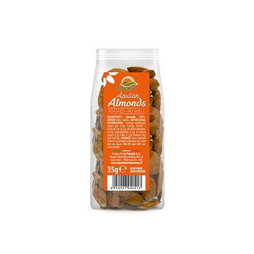 Shelled and Roasted Apulian Almonds - Bag 35gr